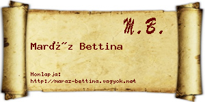 Maráz Bettina névjegykártya